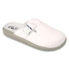 Papuci de dama Dr.ORTO Befado cu fund de piele 179D002 alb Papuci de dama Dr.ORTO Befado cu fund de piele 179D002 alb