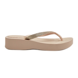 Flip-flops de damă cu o curea cu sclipici 83386 Ipanema Mesh Chic Plat Fem Bej Flip-flops de damă cu o curea cu sclipici 83386 Ipanema Mesh Chic Plat Fem Bej