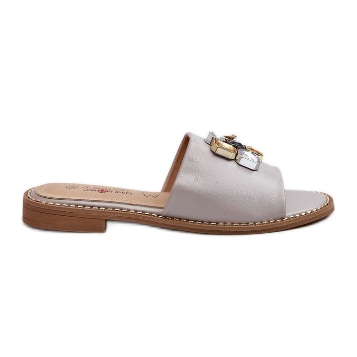 Flip-flops Dama Cu Decoratiuni S.Barski KV27-031 Bej