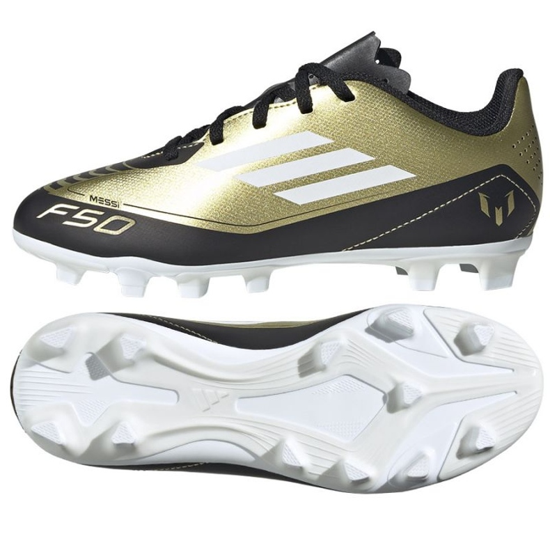 Pantofi Adidas F50 Club Messi Jr FxG IG9319 de aur