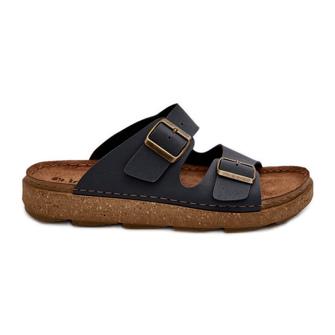 Flip-flops pentru bărbați, ușoare, confortabile, cu catarame Inblu MT000016 bleumarin albastru