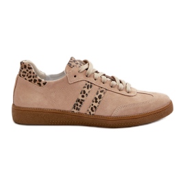 Pantofi de damă Zazoo N1068 din piele intoarsa, bej Pantofi de damă Zazoo N1068 din piele intoarsa, bej