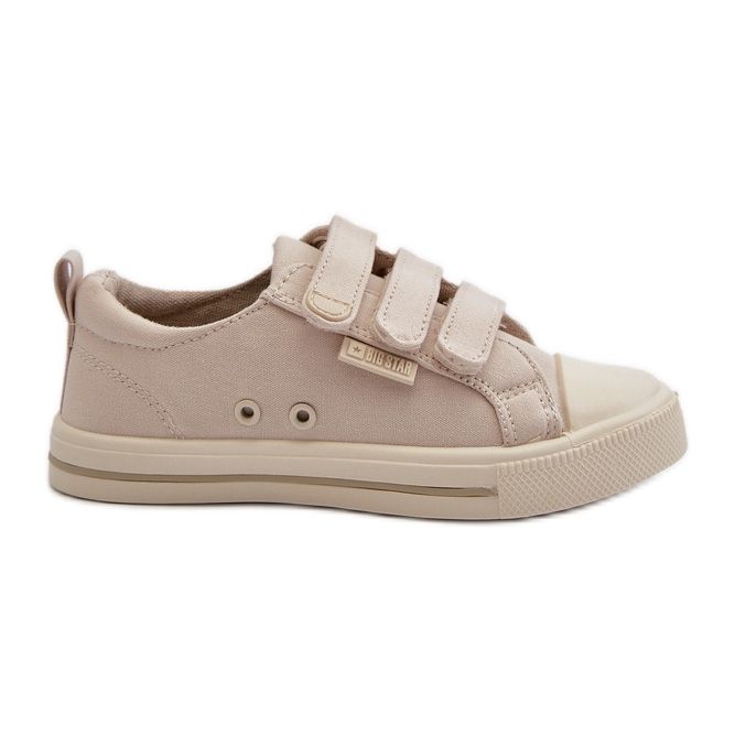 Pantofi pentru copii cu velcro Big Star NN374119 Bej