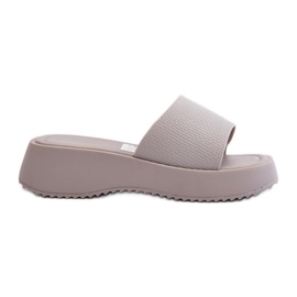 Flip-flops de damă pe platformă și pană gri Vimarils