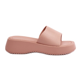 Flip-flops de damă pe platformă și pană, Vimarils roz