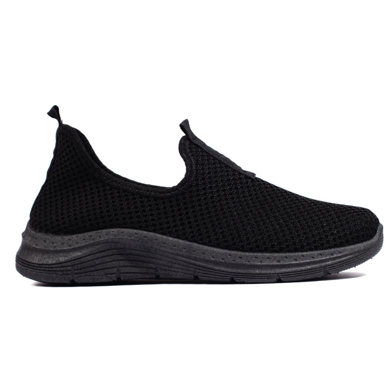 Tenisi negri din material textil negru