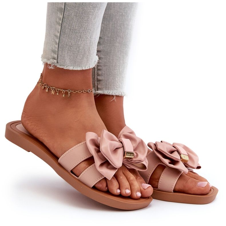 Flip-flops de damă cu fundă, Rivarina roz
