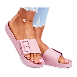 Papuci de dama Big Star cu cataramă roz FF274A387 Papuci de dama Big Star cu cataramă roz FF274A387