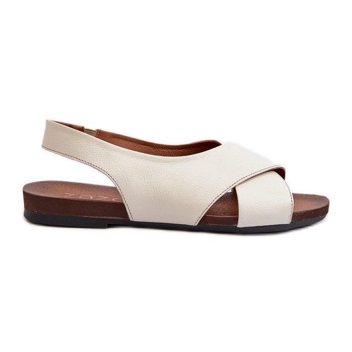 Sandale din piele pentru femei Zazoo 40407, bej deschis Sandale din piele pentru femei Zazoo 40407, bej deschis