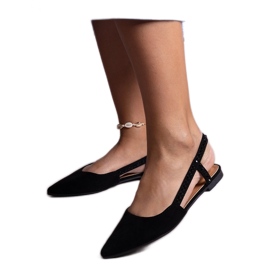 Balerini negri cu toc deschis de la Fiorentino negru