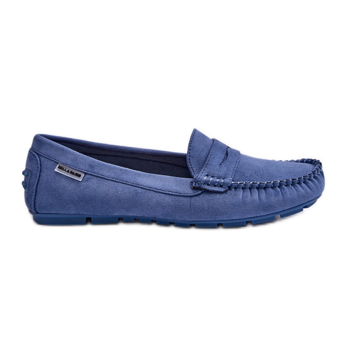 Mocasini din piele ecologică de damă, albastru Rerteria