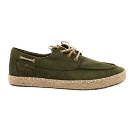 Espadrile cu șireturi pentru bărbați Big Star NN174055 kaki verde Espadrile cu șireturi pentru bărbați Big Star NN174055 kaki verde