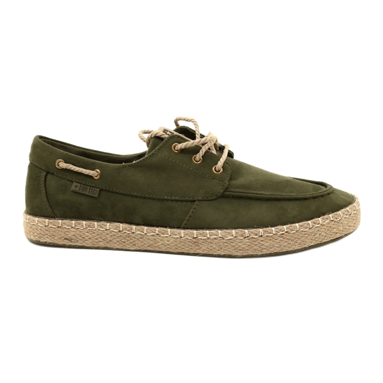 Espadrile cu șireturi pentru bărbați Big Star NN174055 kaki verde