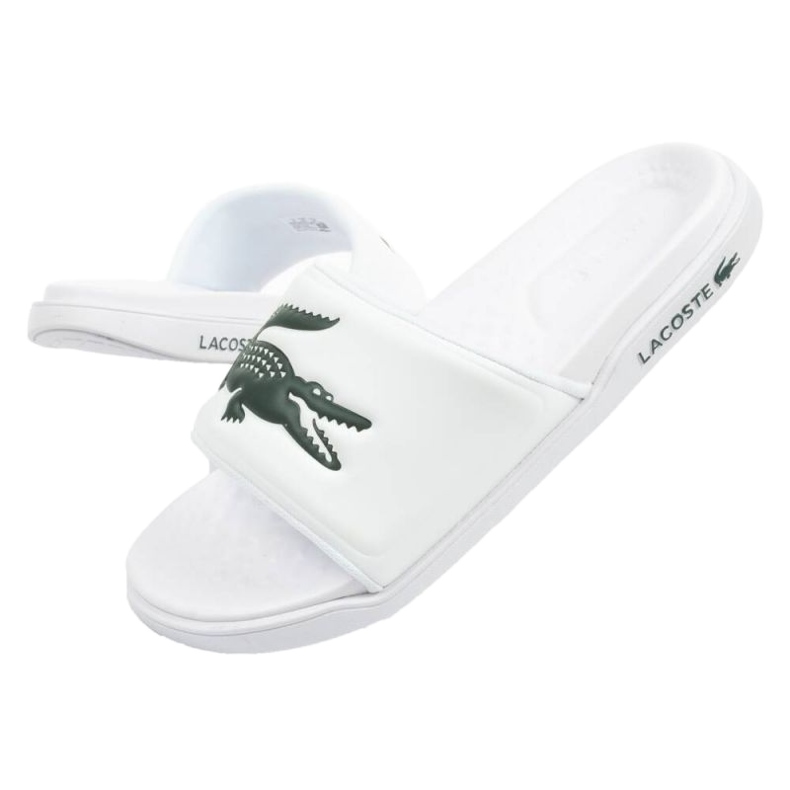 Șlapi Lacoste Croco Dualiste 201R5 743CMA00201R5 alb