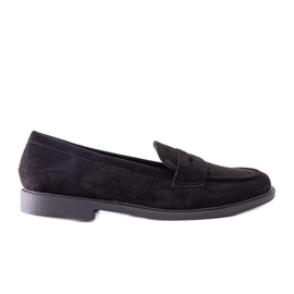 Mocasini negri din catifea Miralona negru Mocasini negri din catifea Miralona negru