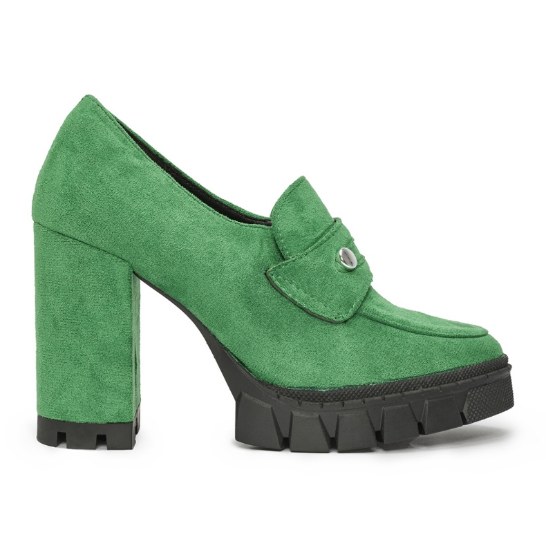 Pantofi verzi de damă cu toc înalt verde