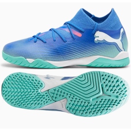 Pantofi Puma Ultra 7 Match Jr IT+ Mid 107947 01 albastru