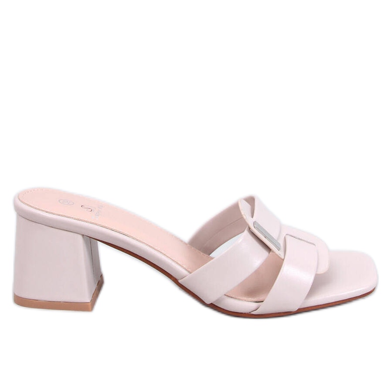 Slapi eleganti cu toc Lafar Beige bej