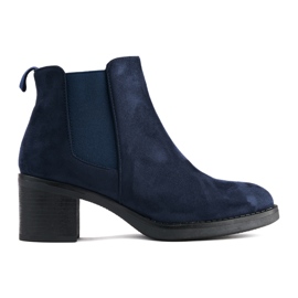 Botine clasice bleumarin albastru