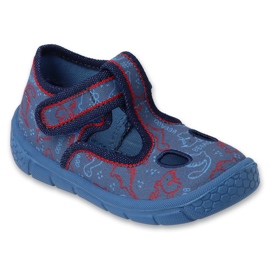 Papuci copii Befado cu Velcro, fund elastic 630P016 albastru