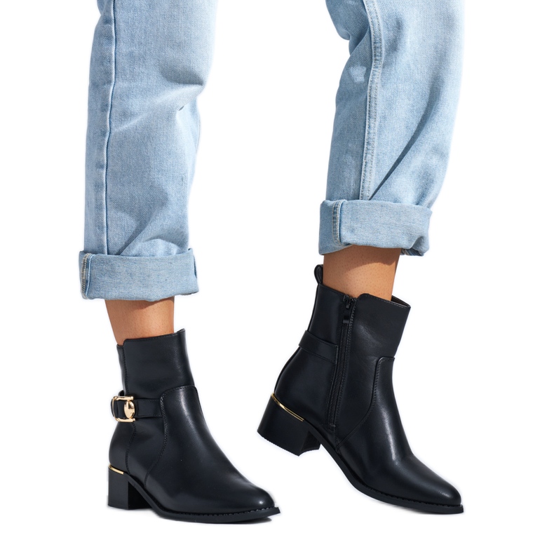 Botine negre elegante negru