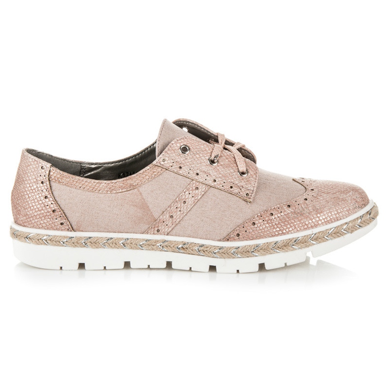 Pantofi kylie cu șireturi roz