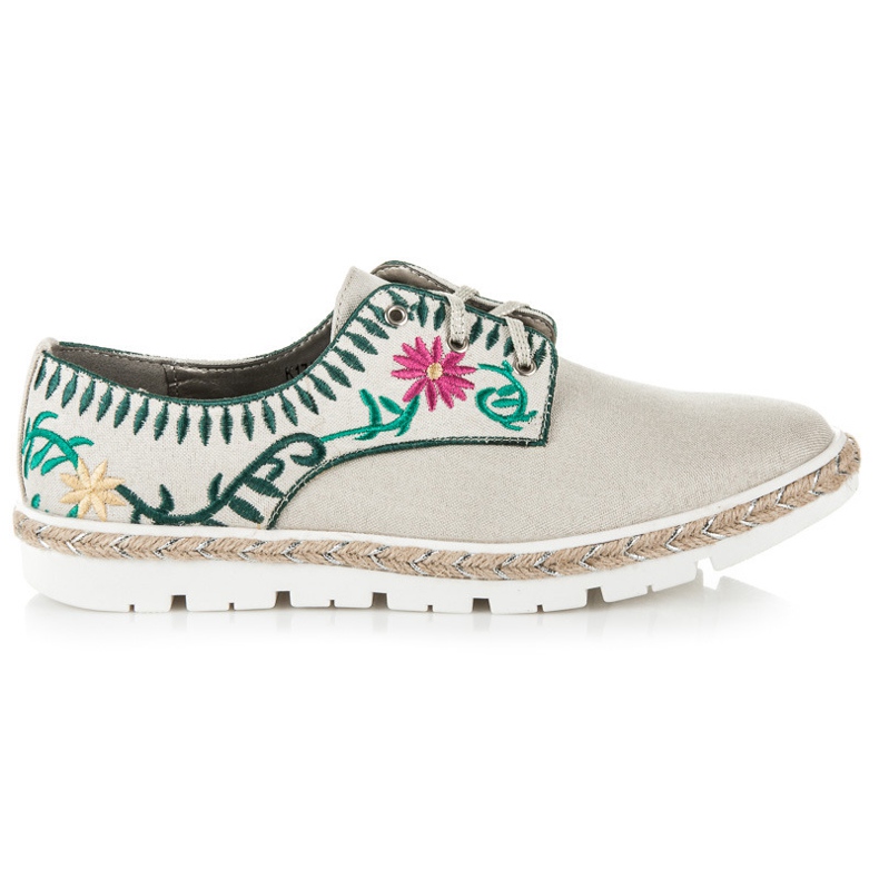 Kylie Pantofi de dama cu broderie maro