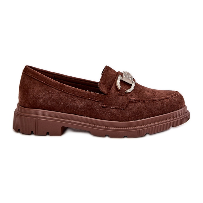 Mocasini De Damă Eco Suede Cu Decor, Wistera Maro