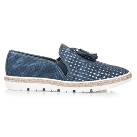 Kylie Espadrile ajurate Slipony albastru Kylie Espadrile ajurate Slipony albastru
