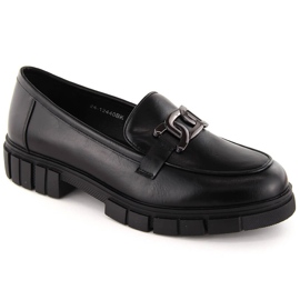 Mocasini de dama cu lant, negri Potocki 12440 negru Mocasini de dama cu lant, negri Potocki 12440 negru