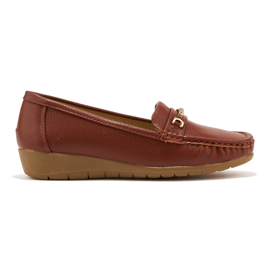 Mocasini de dama maro cu decor Mocasini de dama maro cu decor