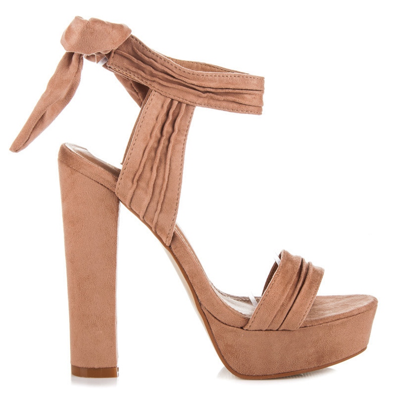 Comer Sandale pe platformă cu o legătură maro