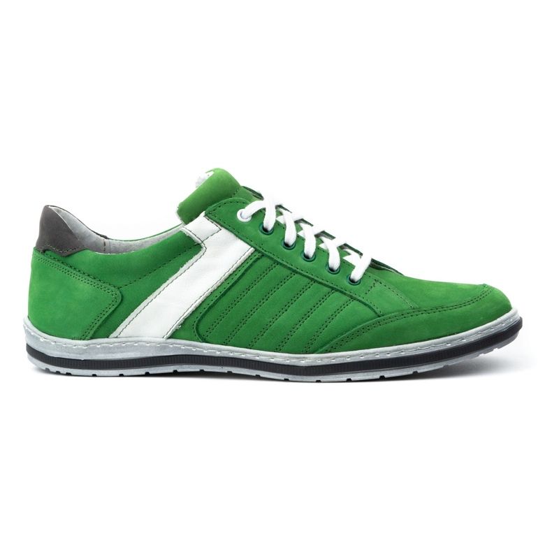 KOMODO Pantofi pentru bărbați din piele verde 236K