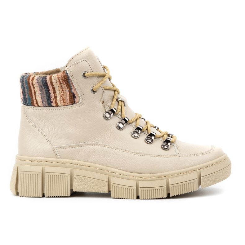 WASAK Botine de iarnă din piele de damă 0698W, bej