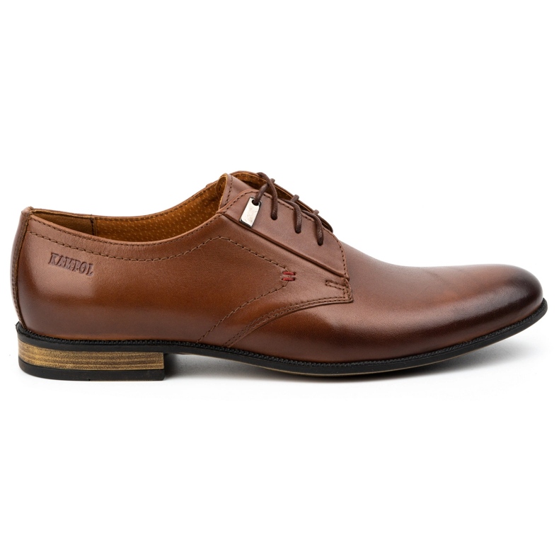 Kampol Pantofi formali din piele pentru bărbați 331KAM maro Kampol Pantofi formali din piele pentru bărbați 331KAM maro