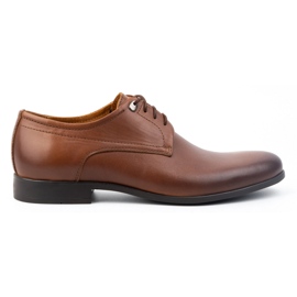 Kampol Pantofi formali barbatesti, papuci eleganti din piele 334KAM, maro Kampol Pantofi formali barbatesti, papuci eleganti din piele 334KAM, maro