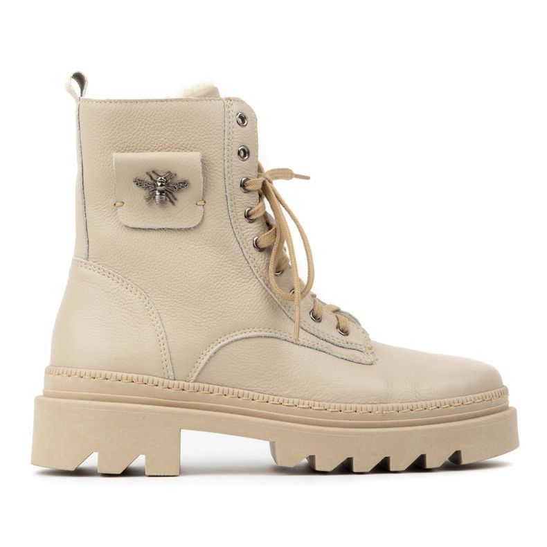 Olivier Cizme de iarna din piele izolata de dama 1186, bej