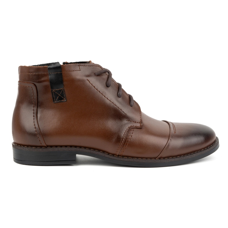 Olivier Pantofi de iarna barbati, botine elegante 282LU, maro