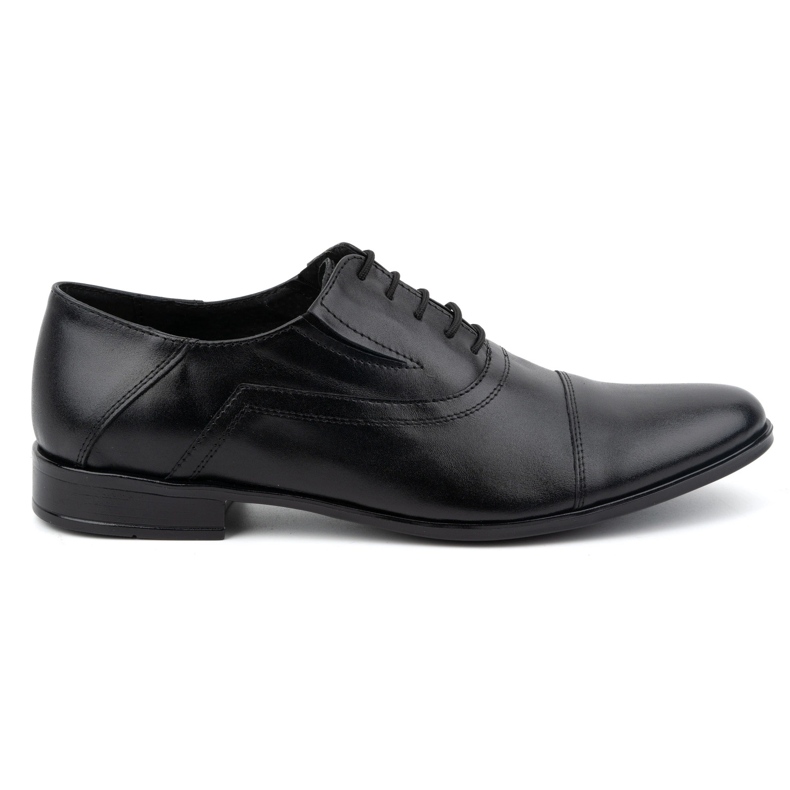 Olivier Pantofi formali din piele pentru barbati, siret elegant 290LU, negri negru Olivier Pantofi formali din piele pentru barbati, siret elegant 290LU, negri negru