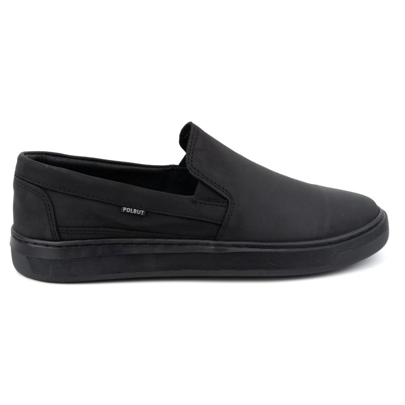 Pantofi slip-on pentru barbati din piele naturala POLBUT 2124 neagra negru