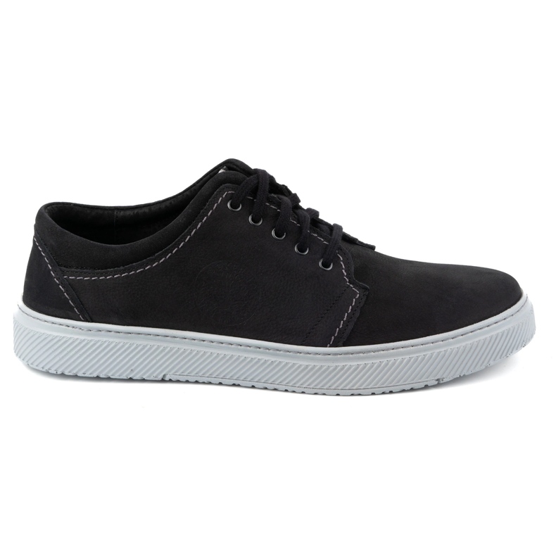 Joker Pantofi casual barbati din piele 894J, negru si gri