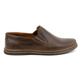 Olivier Pantofi barbati din piele 612 maro inchis Olivier Pantofi barbati din piele 612 maro inchis