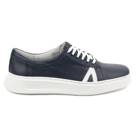 KOMODO Pantofi casual barbati din piele 910/2, bleumarin albastru KOMODO Pantofi casual barbati din piele 910/2, bleumarin albastru