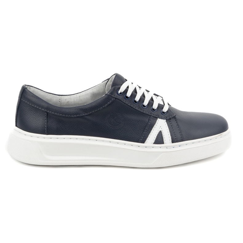 KOMODO Pantofi casual barbati din piele 910/2, bleumarin albastru