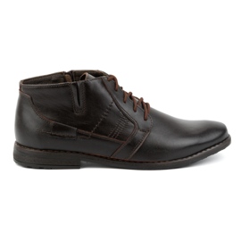 Olivier Botine barbati piele, joase cu siret, 902KZ, maro Olivier Botine barbati piele, joase cu siret, 902KZ, maro
