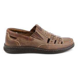 Joker Pantofi slip-on casual din piele pentru bărbați 893/J maro Joker Pantofi slip-on casual din piele pentru bărbați 893/J maro