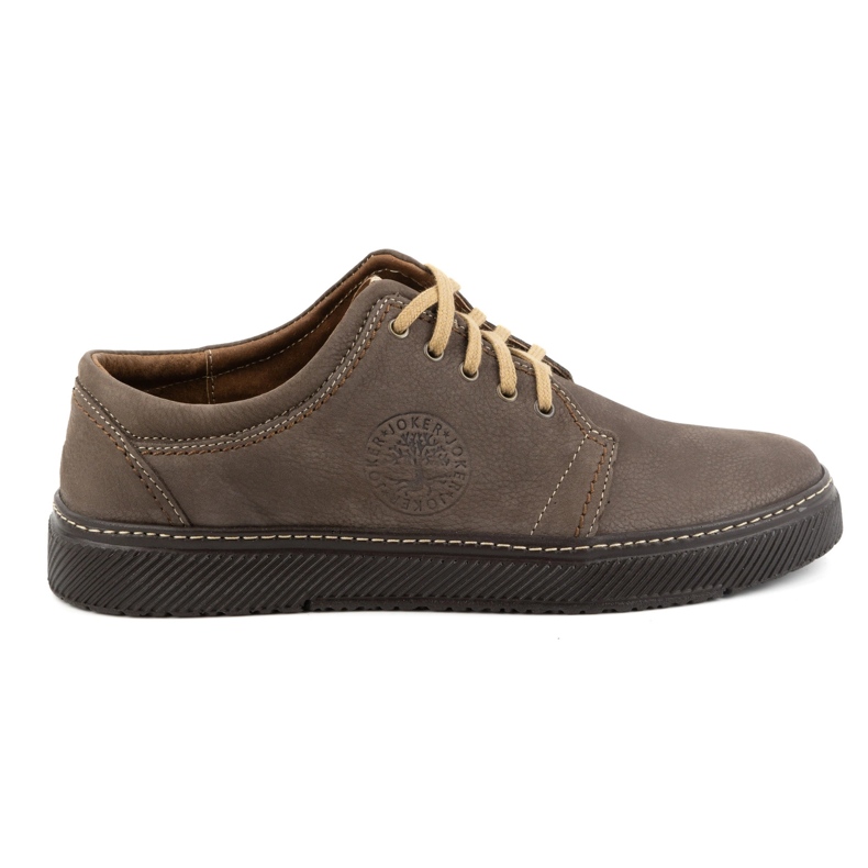 Joker Pantofi casual barbati din piele 894J olive verde