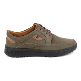 Olivier Pantofi casual barbati din piele 960MA, verde