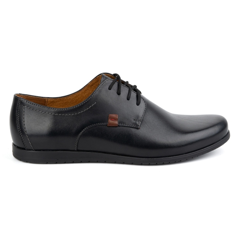 Pantofi eleganti din piele pentru barbati KAMPOL Model 326 negru