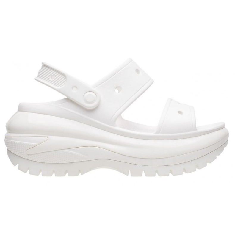 Saboți Crocs Classic Mega Crush 207989-100 alb